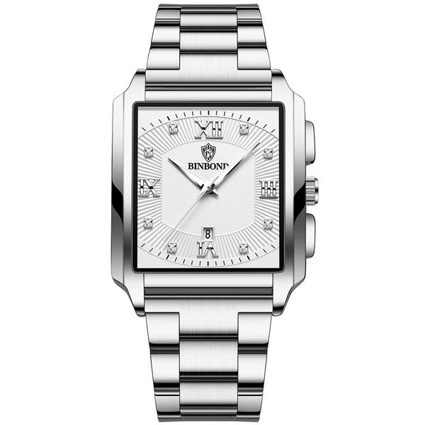 Orologio da donna di lusso 41 mm Oro argento quadrato nero numeri romani orologio Surface Precision Durable Shell Surface Quartz Watch
