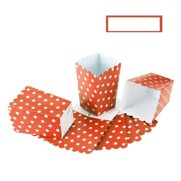 Conjuntos de louça 24 pcs caixas de pipoca titular recipientes caixas sacos de papel ponto design lanche caixa para cinema sobremesa mesas casamento