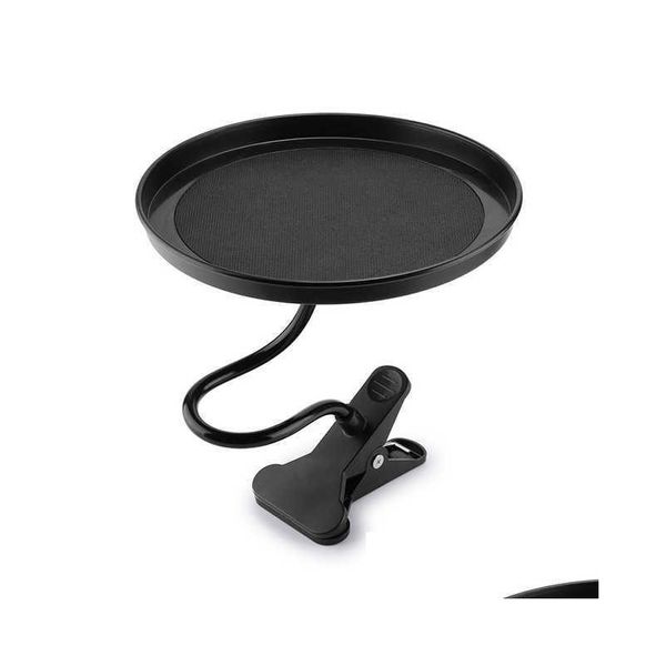 Outros acessórios interiores Bandeja de comida de carro com suporte de braçadeira Dobrável Mesa de jantar Porta-bebidas Palete Assento traseiro Copo de água giratório Dr Ot4Jw