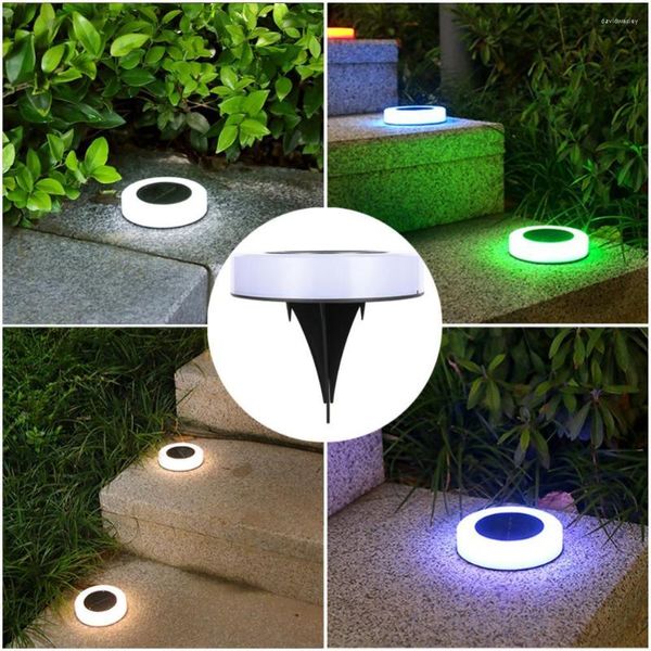 Luci da giardino solari per esterni Lampade a luce interrata impermeabili Illuminazione per ponte da cortile Bianco/Bianco caldo/Colorato