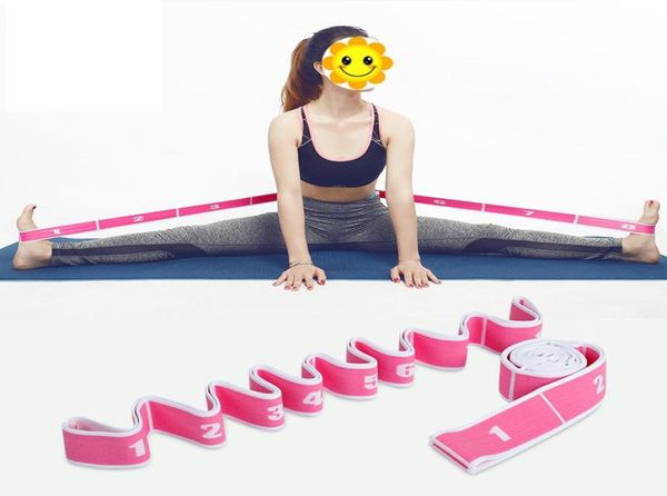 Yoga PU kayış kemeri polyester lateks elastik latin dans germe bant döngüsü yoga pilates spor salonu fitness egzersiz direnç bantları1058810