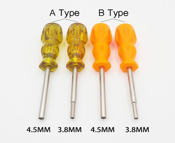 Nuova punta di sicurezza con impugnatura gialla 38mm 45mm Cacciavite esagonale strumento aperto Gamebit per Nintendo NGC SFC NES6832706