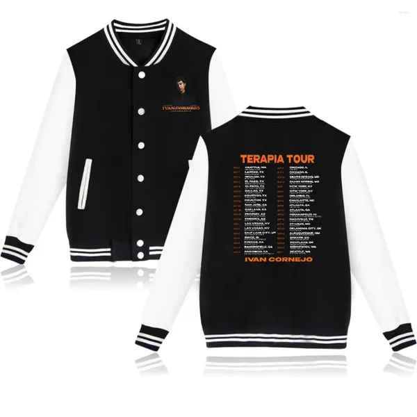 Männer Jacken Ivan Cornejo Terapia Tour 2023 Baseball Jacke Frauen Männer Bomber Oberbekleidung Streetwear Hip Hop College Uniform