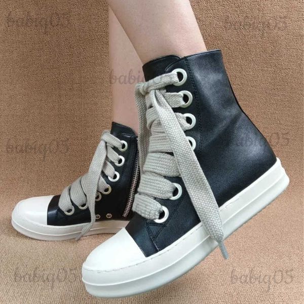 Sapatos de vestido Maogu Plataforma Sapatos Masculinos Mulheres Sneaker Projetado Causal Flats Zip Ankle Boot Grosso Laces 2023 High Top Sneakers Botas Tamanho 44 T231125