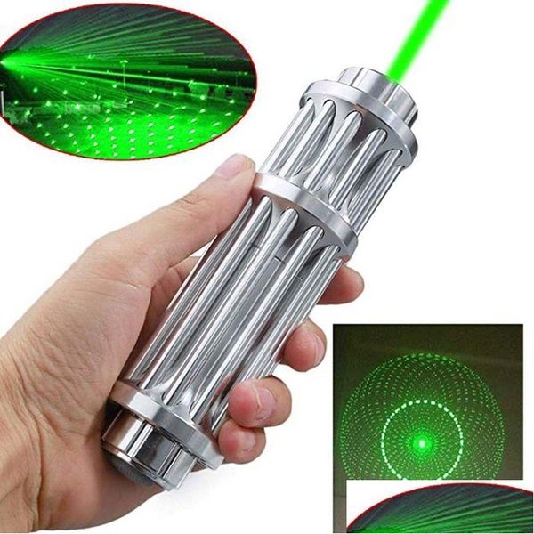 Ponteiro laser atacado de alta potência verde sier 532nm 10000m caneta lazer foco ajustável queima fósforo para caça 220510 entrega gota otims