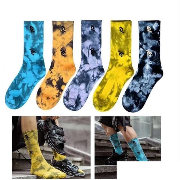 Calzini da uomo Design all'ingrosso Uomo e donna Cl Sport 5 colori Tie Dye Puro cotone Drop Delivery Abbigliamento intimo Dhptn