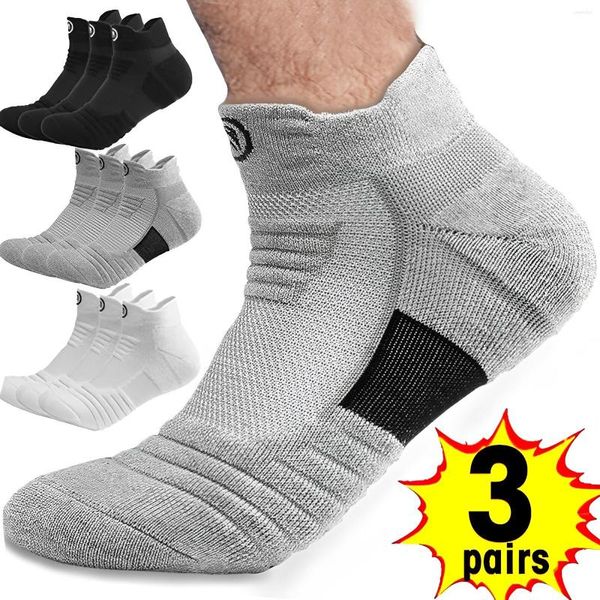 Мужские носки 3Pairs Sport Runchastress Hettk Nock Wockure Wicking Athletic Long Shot Swe Deodorant Полотенце Sox Мужчины