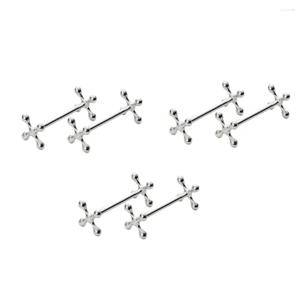 Ganci 6 pezzi in lega di zinco, bacchette, poggia cucchiai, supporto, forchette, porta coltelli, rack, decorazione da tavolo artigianale in metallo