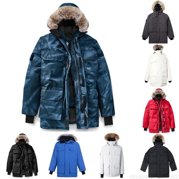 Piumino da uomo Parka 2023 Piumino d'oca Cappotto da uomo e da donna Collo in pelliccia di visone Cappotto da coppia Moda invernale all'aperto addensato caldo Abbigliamento firmato personalizzato 8gw0