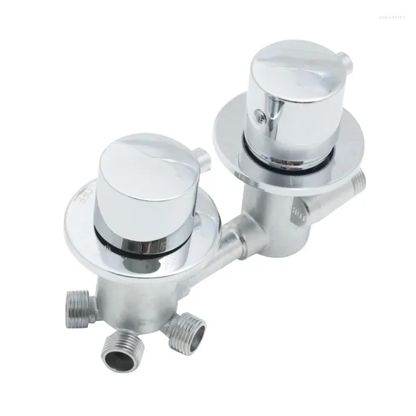 Смесители для раковины в ванной, 4-ходовые латунные смесительные клапаны, переключатель, термостатический смеситель для душа P15F