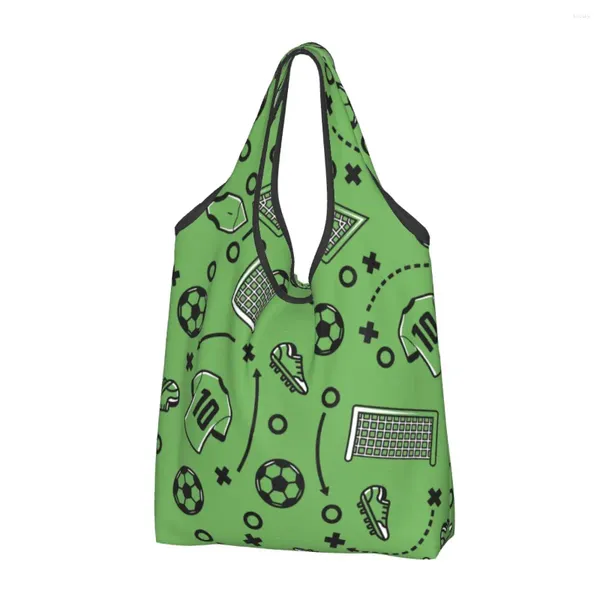 Сумки для покупок Футбол Футбол Продукты Большая сумка Женская мода Мячи Спортивная сумка-шоппер на плечо Большая вместительная сумка