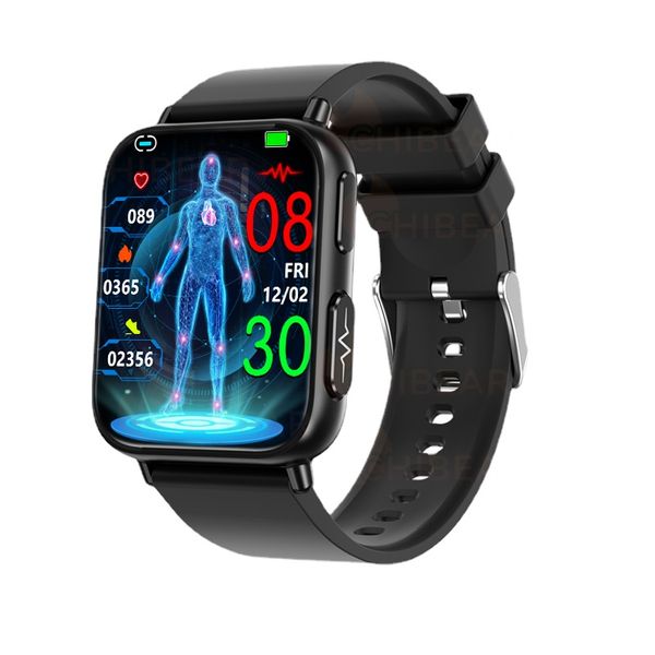 Blutzucker EKG + PPG Smart Watch Männer Gesundheit Herzfrequenz Blutdruck Sport Fitness Uhren IP68 Wasserdicht Mans Smartwatch + Box