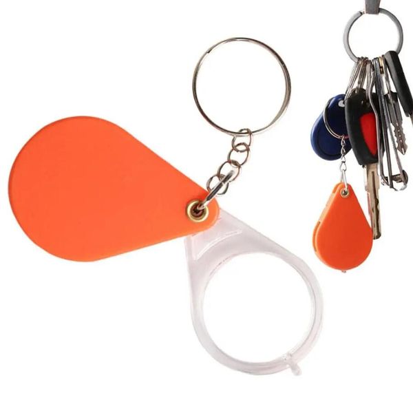 Mini-Lupe, 10-fach faltbare Taschenlupe, tragbare Schmuck-Leselupe, Lupe, kleiner tragbarer faltbarer Schlüsselanhänger