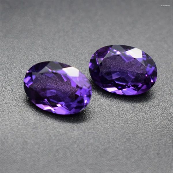 Lose Edelsteine, Amethyst, ovaler facettierter Edelstein, Eiform, Zuchtedelstein, 9 x 11 mm, 10 x 12 mm, 10 x 14 mm, C08Q