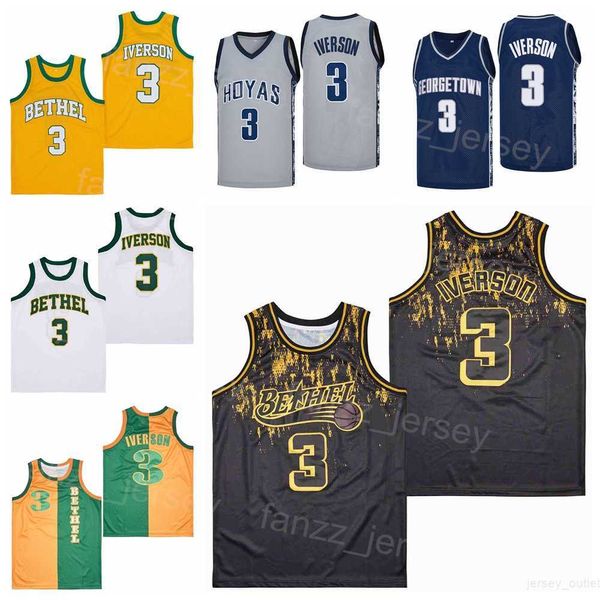 Basketball High School di Bethel Hampton High School Allen Iverson 3 Moive College for Sport Fans Team traspirabile Pure Cotton Hiphop Pullover Pullover University Uniform