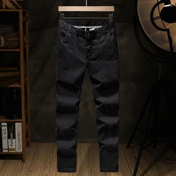 Tute da uomo Elmsk Primavera/Estate Pantaloni casual Estate Sottile Allentato Semplice Gamba Dritta City Cotton Slim Fit Western