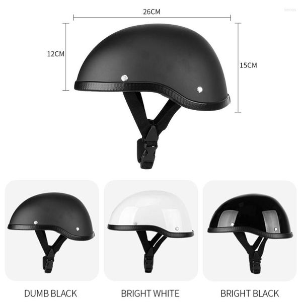 Cascos de motocicleta Casco medio 2 colores Estilo retro elegante Plástico de algodón ABS para motociclista Universal lavable con ventilaciones de aire