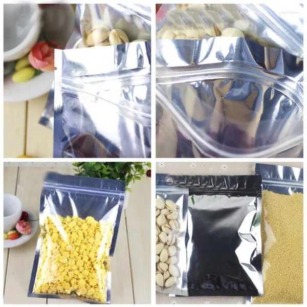 Mücevher Torbaları 300pcs 17x23cm Folyo Düz Ziplock Torbaları Bez/Yiyecekler/Hediyeler/Takı Ambalaj Ekran