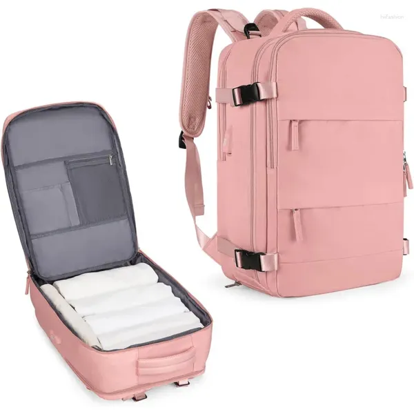 Zaino da campeggio Borsa da viaggio da donna Viaggio di lavoro di grande capacità Borse da viaggio portatili Zaino per ragazza rosa Zaini da escursionismo sportivo