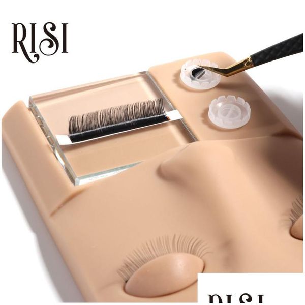 Ferramentas de maquiagem Risi Lash Mannequin Head com Kit de Pálpebra Suprimentos Prática Profissional Cílios para Extensão 230310 Drop Delivery Health Dho2J