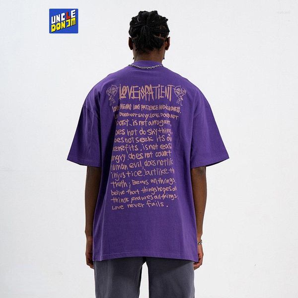 Camisetas masculinas camisetas de graffiti camisa estampada de meio-altura e camiseta de ombro e ombro edição de camisetas de camisetas de camisetas grandes grandes