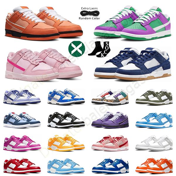 2023 Fashion Pandas Low Scarpe da corsa per uomo Donna OG Retros Nero Bianco Los Angeles Triple Pink Safari Jarritos Orange Lobster Chunky Lows Sneakers Outdoor