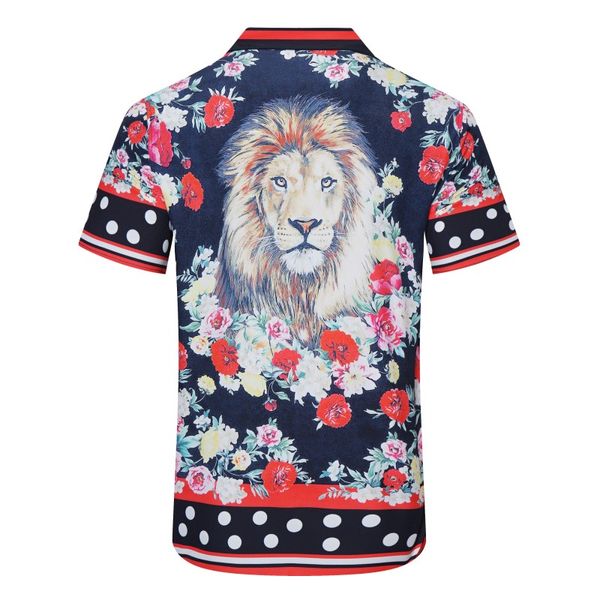 Camisão de designer masculino Surfras Conjunto de camisa Lion Fashion Holiday Holiday Printing Designer T-shirt Casual Mangueira curta
