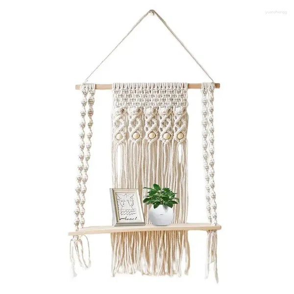 Tapeçarias boho macrame tapeçarias natureza algodão artesanal boêmio decoração de casa tecido frontão tapeçaria para