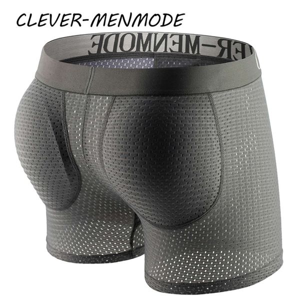 Männer Sexy Butt Raiser Push Pad Boxer Mesh Atmungsaktive Vergrößerte Höschen Arsch Gepolsterte Dessous