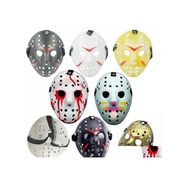 Maschere per feste 6 Style Fl Face Masquerade Jason Cosplay Skl Mask Vs Friday Horror Hockey Costume di Halloween Scary Festival Drop Delivery Dhjh8