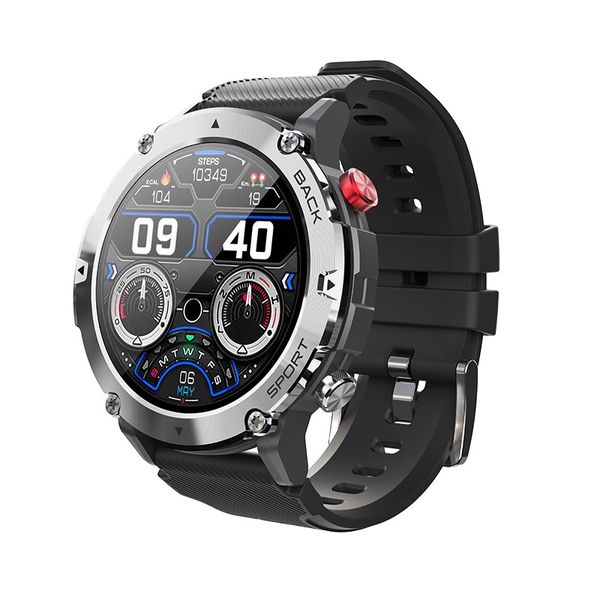 Neue Männer Smartwatch Sport C21, 360 * 360 Full Touch HD-Bildschirm Sprachassistent Armband IP67 Wasserdichte Sportuhren