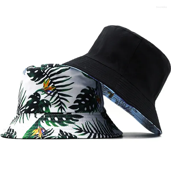 Berretti Cappello da sole estivo Reversibile Fiore nero Secchiello per uomo Donna Pesca Bob Sad Boys Panama Fold Beach Pescatore all'aperto