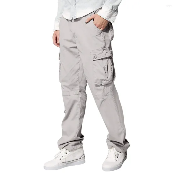 Herrenhose mit mehreren Taschen, lockere Cargohose für Herren, dehnbare, lässige Jogginghose im robusten Stil, modische Kleidung