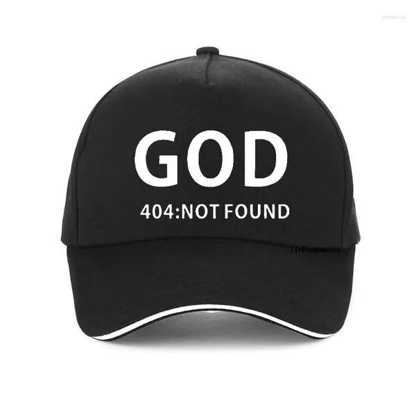 Bola Caps Deus 404 Não Encontrado Ateísmo Religião Ateu Engraçado Humor Impresso Boné de Beisebol Verão Moda Homens Mulheres Snapback Hat