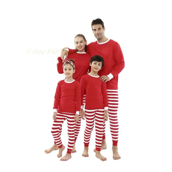 Aile Eşleşen Kıyafetler Mutlu Noeller Aile Eşleştirme Pijamalar Setler Bebek Kız Erkek Sweetes Red Beyaz Çizgili Pijamalar Takımlar Çocuklar İçin Noel Ağacı 231124