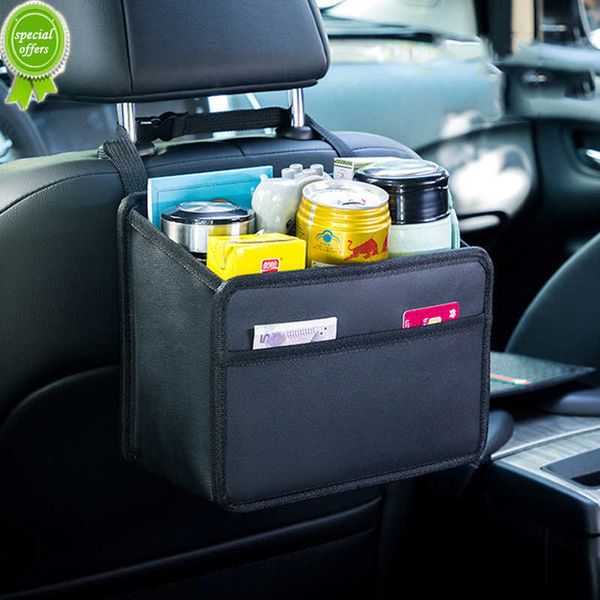 Bolsa de armazenamento para trás no carro PU PU Lixo pendurado pode servente de telefone móvel Umbrella de alta capacidade, arrumando acessórios automáticos de arrumação