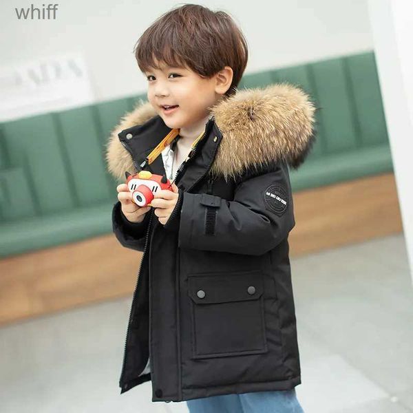 Daunenmantel Kinder Winter Daunenjacke Junge Kleinkind Mädchen Kleidung Dicke warme Kapuze Kunstpelzmantel Kinder Parka Frühling Teen Kleidung OberbekleidungL231125