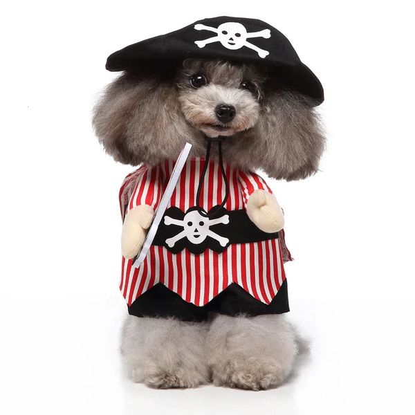 Abbigliamento per cani Natale Costumi per cani Costumi di Halloween Coltello divertente Costume da pirata Vestiti Disfraz Halloween Perro Vestiti per cani 231124