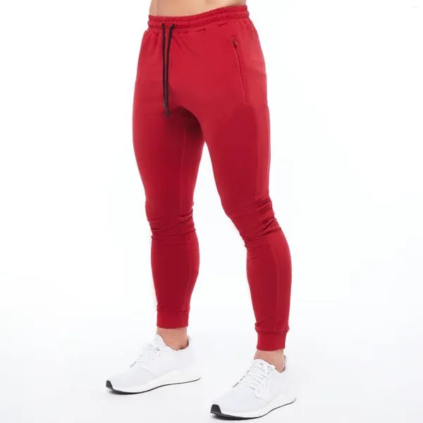 Erkekler Sonbahar Katı Sıradan Erkekler Sıska Joggers Sweetpants Gym Fitness Eğitim Pantolon Erkek Koşu Spor Pamuk Tracktpants