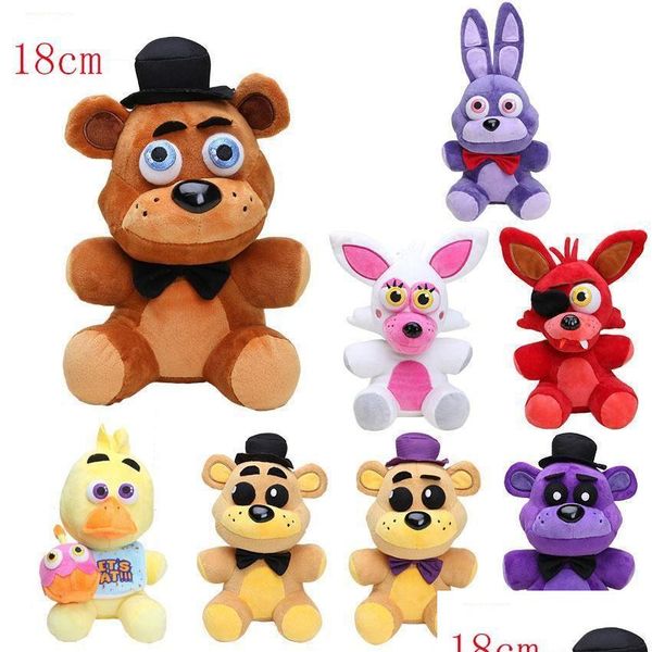 Películas Tv Peluche De Alta Calidad Nuevos Osos De Peluche Oso Harem De Medianoche Cinco Noches En Freddys18Cm Golden Freddy Fazbear Mangle Foxy Bonn Dhoud