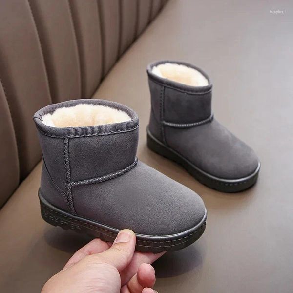 Stivali 2023 inverno bambini ragazzi e ragazze innevati carino corto impermeabile antiscivolo caldo cotone scamosciato scarpe sportive