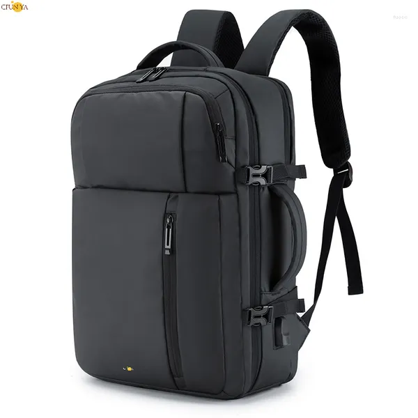 Backpack CFUN YA Junior High School Students 15,6 polegadas Bolsa de computador Pacote de viagem à prova d'água Negócios de mochilas masculinas
