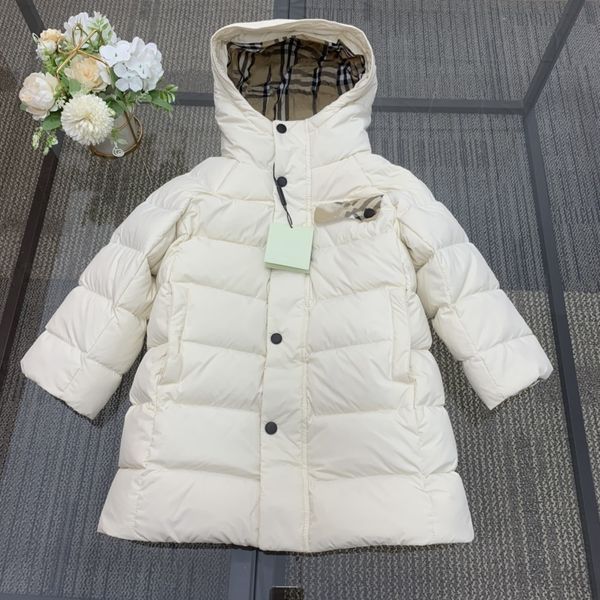 Crianças para baixo casacos bebê jaqueta xadrez roupas designer marca de luxo quente com capuz outerwear criança crianças colete juventude meninos colete meninas roupas clássicas parkas