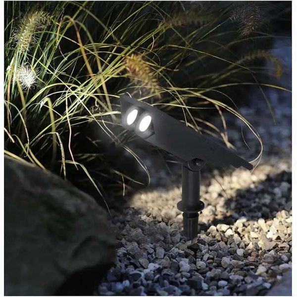 Rasenlampen Solar-Boden-Rasenlampe Outdoor-LED-Gartenlandschaftsleuchten gespleißter dekorativer Strahler Q231125