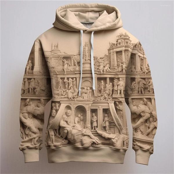 Herren Hoodies Herbst Kunst Malerei 3D Druck Pullover Für Männer Designer Mode Übergroßen Sweatshirt Langarm Casual Shirt