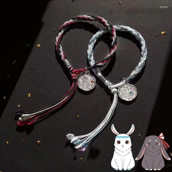 Bracelets à maillons Anime Mo Dao Zu Shi Cosplay grand maître de la culture démoniaque Wei WuXian Lan WangJi amant Bracelet corde chaîne pendentif