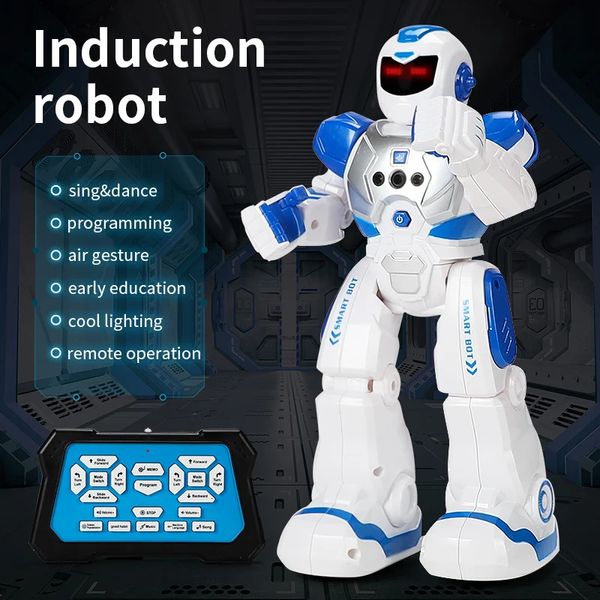 RC робот механический боевой раннее образование интеллектуальный электрический поющий инфракрасный датчик детские игрушки с дистанционным управлением 231124