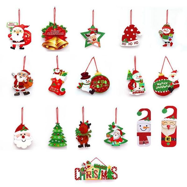 Decorazioni natalizie 2023 anni Buon per la casa Romantico Natale String Hanging Charm Decorazione per feste Ornamento per albero1