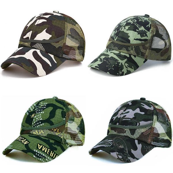 3-9 anni Outdoor Camouflage Baby Boy Mesh Baseball Estate Autunno per Ragazzi Ragazza Net Berretti casual Cappelli per bambini P230424