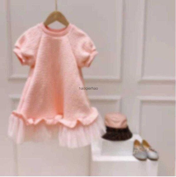 Vestito da bambina con stampa floreale Set di vestiti scozzesi primaverili Set di vestiti per bambini firmati Set di abbigliamento per bambini marroni 90 150 Cm Abiti da bambina anche estivi